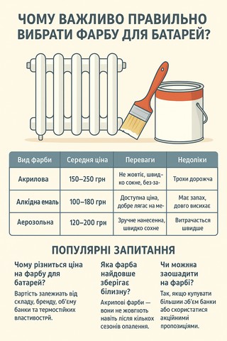 Фарбування батарей